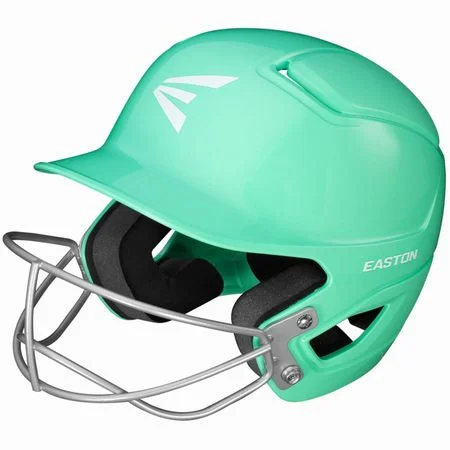 Baseball Helmets with Hard Shell for Ultimate Protection-New Easton Alpha Baseball/Softball Batting Helmet w/ Mask Mint Green Small