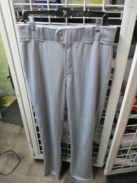 Baseball Pants with Adjustable Length for Custom Fit-Used Rawlings Grey Open Bottom Pants Adult Size Large