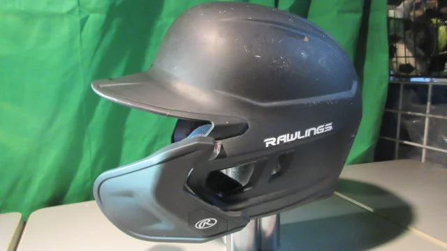 Baseball Helmets with Reinforced Construction for Safe Play-Used Rawlings JR Mach Adjust Matte w/ Jaw Guard Batting Helmet - Scratches