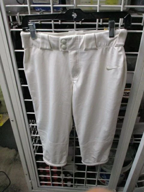 Premium Baseball Pants for Serious Athletes-Used Nike White Knicker Bottom Pants Adult Size Large