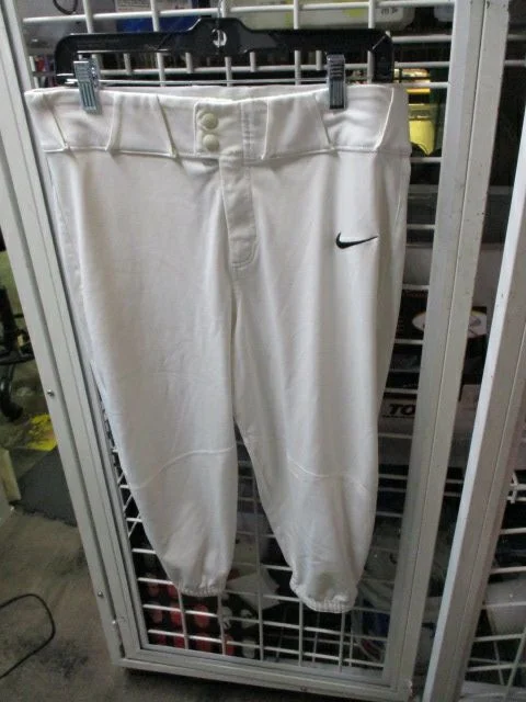 Baseball Pants with Belt Loops for Traditional Look-Used Nike Knicker Bottom Pants Adult Size Medium - small stain