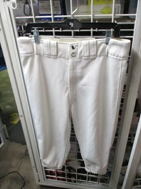 Baseball Pants with Sliding Protection for Safety-Used Mizuno White Knicker Bottom Pants Adult Size XL