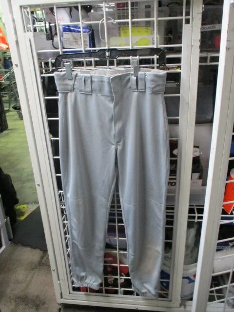 Baseball Pants with Contrast Trim for Stylish Design-Used Russell Grey Open Bottom Pants Adult Size Medium - stained