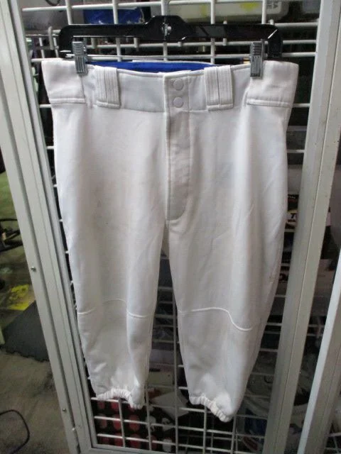 Baseball Pants with Built-In Sliding Pads for Safety-Used Mizuno White Knicker Bottom Pants Adult Size Large - stains