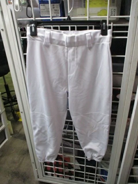 Custom Baseball Pants for Teams-Used Easton White Elastic Bottom Pants Youth Size XL