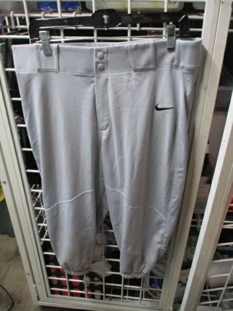 Baseball Pants with Extra Stretch for Maximum Movement-Used Nike Grey Knicker Bottom Pants Adult Size Large