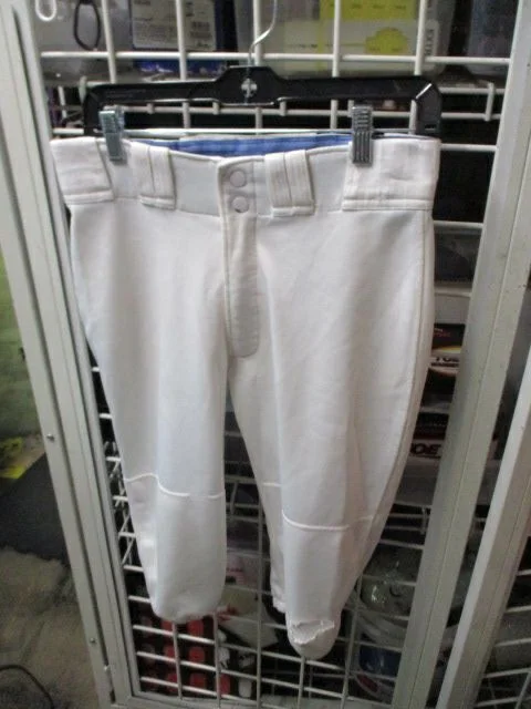 Softball and Baseball Pants for Dual-Sport Use-used Mizuno White Knicker Bottom Pants Adult Size Small - torn knee