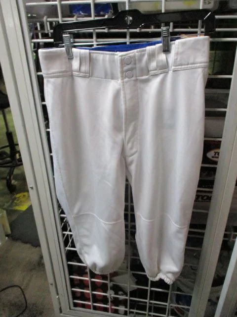 Baseball Pants with Tapered Leg Design for Streamlined Fit-Used Mizuno White Knicker Bottom Pants Adult Size Medium