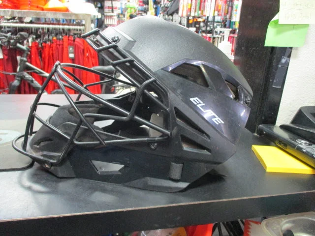 Baseball Helmets with Lightweight Carbon Fiber Shell-Used Easton Elite Black Sport - 6 1/2 - 7 1/2 Catchers Helmet