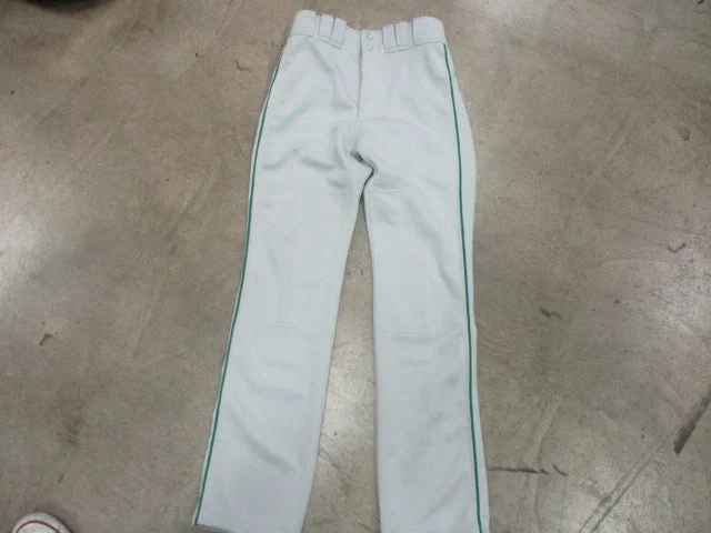 Baseball Pants with Moisture-Absorbing Fabric for Hot Days-Mizuno Performance Gray Baseball Pants Sz XS - Green Piping