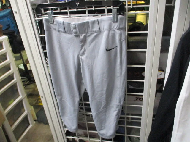 Baseball Pants with Slim Fit Design for Modern Look-Used Nike Grey Baseball Pants Size Youth Medium