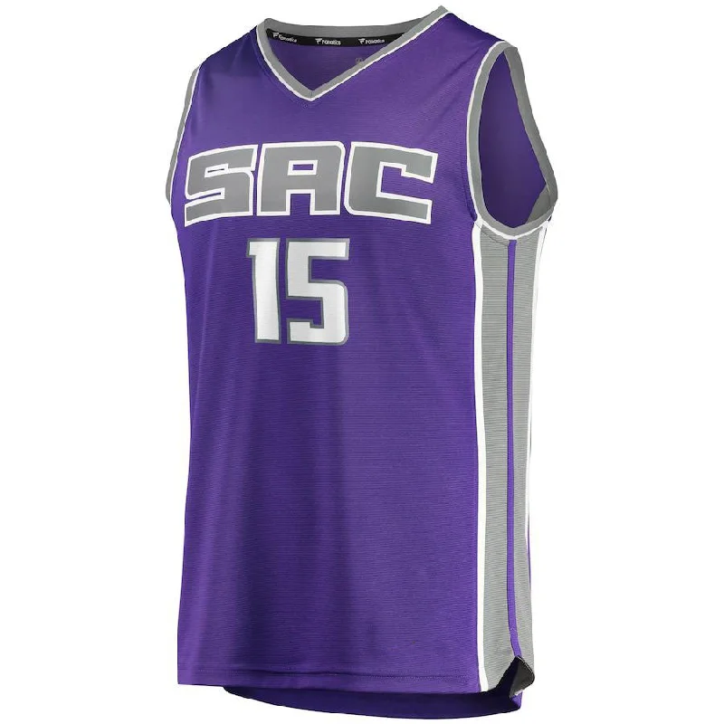 Basketball Jerseys with Mesh Inserts for Extra Ventilation-S.Kings #15 Davion Mitchell Fanatics Branded 2021  Draft First Round Pick Fast Break Replica Jersey Purple Icon Edition Stitched American Basketball Jersey