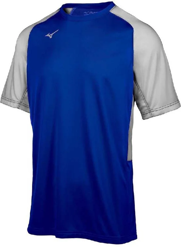 Baseball Jerseys with Bold Color Contrast for Standout Look-Mizuno Aerolite Crew Baseball Jersey - Royal Gray