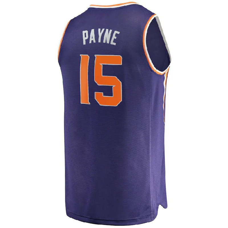 Basketball Jerseys with Side Panels for Stylish Look-P.Suns #15 Cameron Payne Fanatics Branded  2021-22 Fast Break Replica Jersey Icon Edition Purple Stitched American Basketball Jersey