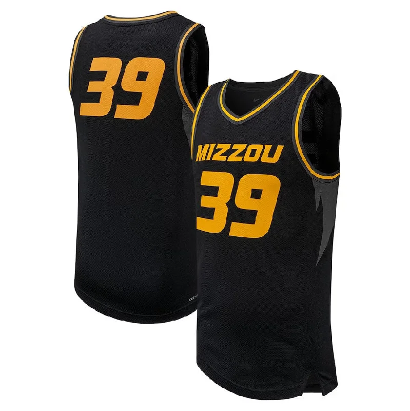 Basketball Jerseys with Stretch Fabric for Flexibility-#39 M.Tigers Replica Basketball Jersey - Black American College Jerseys