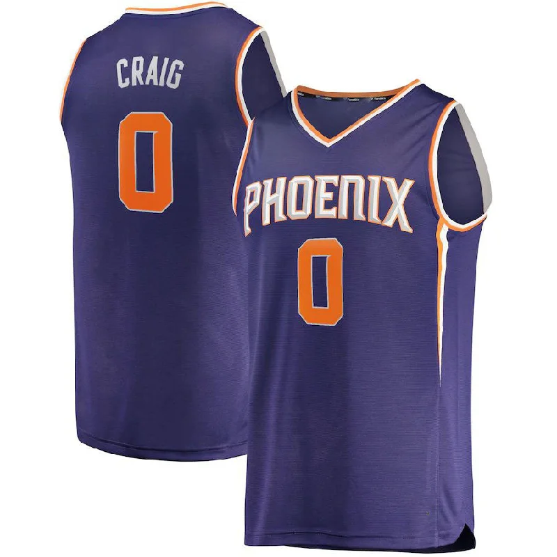 Basketball Jerseys with Tight-Fit Sleeves for Streamlined Look-P.Suns #0 Torrey Craig Fanatics Branded 2021-22 Fast Break Replica Jersey Icon Edition Purple Stitched American Basketball Jersey