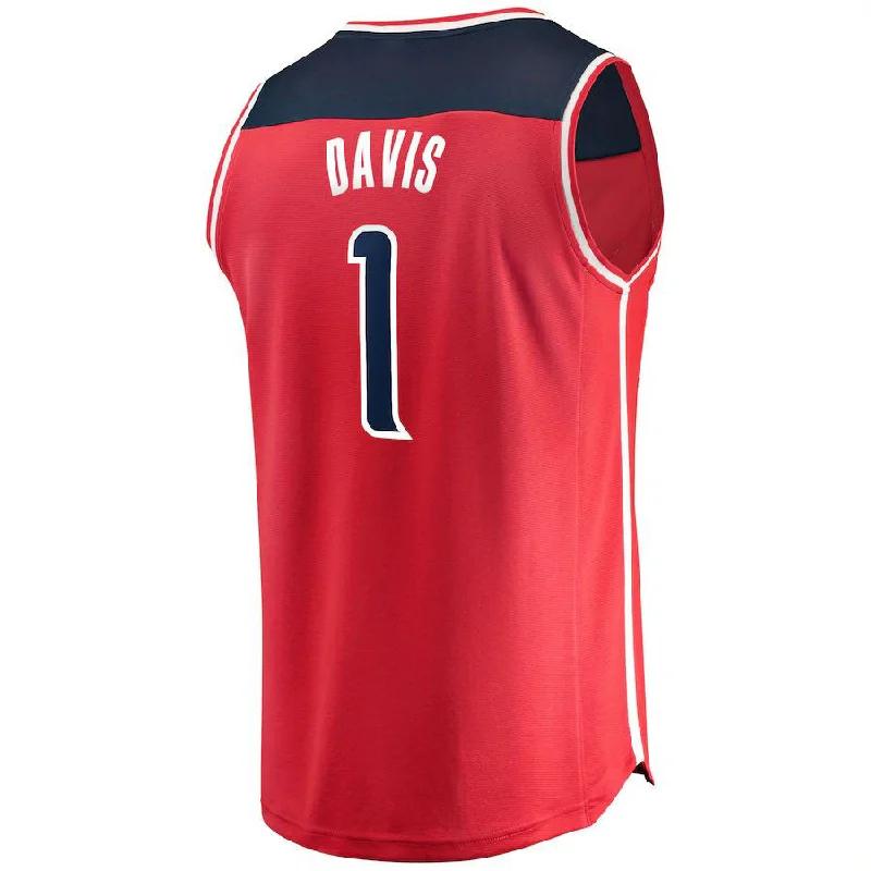 Basketball Jerseys with Soft Touch Fabric for All-Day Comfort-W.Wizards #1 Johnny Davis Fanatics Branded Draft First Round Pick Fast Break Replica Jersey Red Icon Edition Stitched American Basketball Jersey