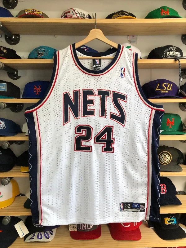 Custom Basketball Jerseys for Teams-Vintage Reebok New Jersey Nets Richard Jefferson Authentic Jersey Size 52/2XL