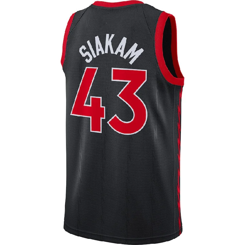 Basketball Jerseys with T-Shirt Style for Casual Look-T.Raptors #43 Pascal Siakam Jordan Brand 2020-21 Swingman Jersey Black Statement Edition Stitched American Basketball Jersey