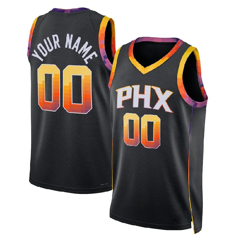 Basketball Jerseys with Unique Graphic Prints for Personal Style-Custom P.Suns Jordan Brand Unisex 2022-23 Swingman Custom Jersey Statement Edition  Black Stitched Basketball Jersey