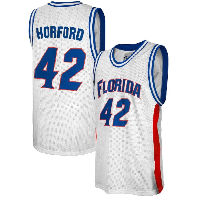 Basketball Jerseys with Tight-Fit Sleeves for Streamlined Look-F.Gators #42 Al Horford Original Retro Brand Alumni Basketball Jersey White Stitched American College Jerseys