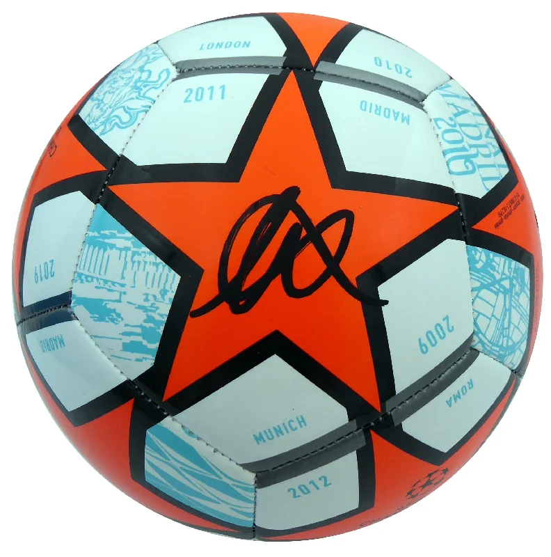 Soft Grip Soccer Balls for Better Control-Mason Mount Autographed Adidas Soccer Ball Chelsea F.C. Beckett BAS Stock #196952