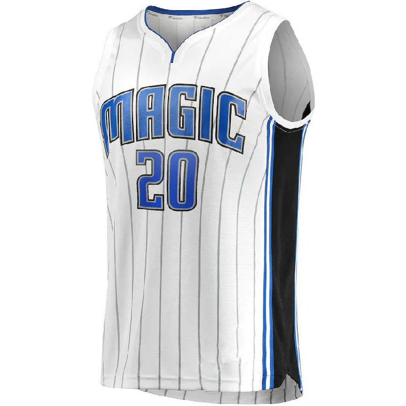 Basketball Jerseys with Moisture-Wicking Technology-O.Magic #20 Markelle Fultz Fanatics Branded  Fast Break Replica Player Jersey Association Edition White Stitched American Basketball Jersey