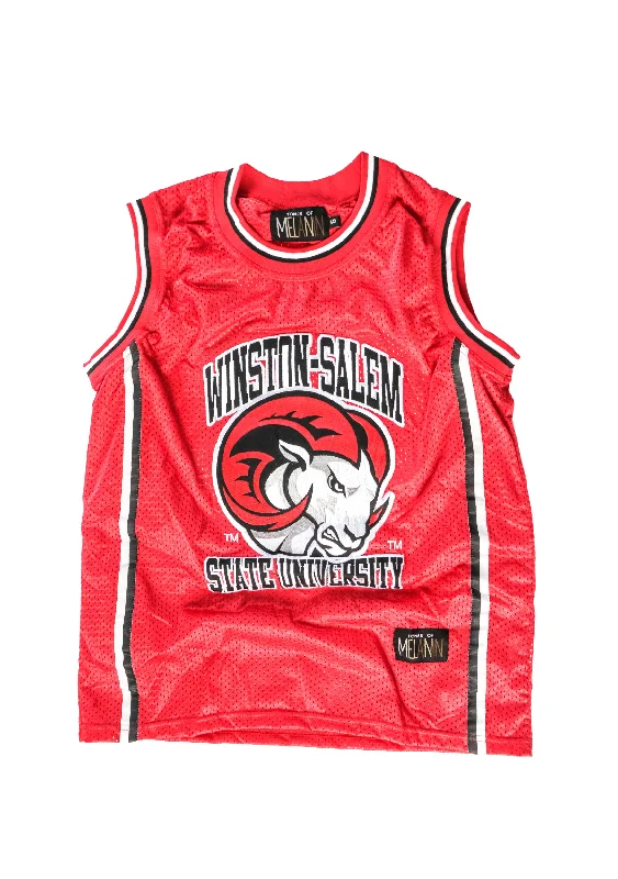 Basketball Jerseys with Button Placket for Traditional Style-WSSU BASKETBALL JERSEY