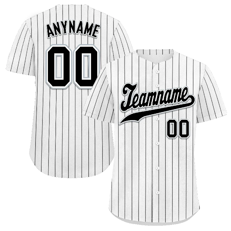 Custom Baseball Jerseys with Team Colors and Branding-Custom White Classic Style Black Personalized Authentic Baseball Jersey BSBJ01-bd0faa8