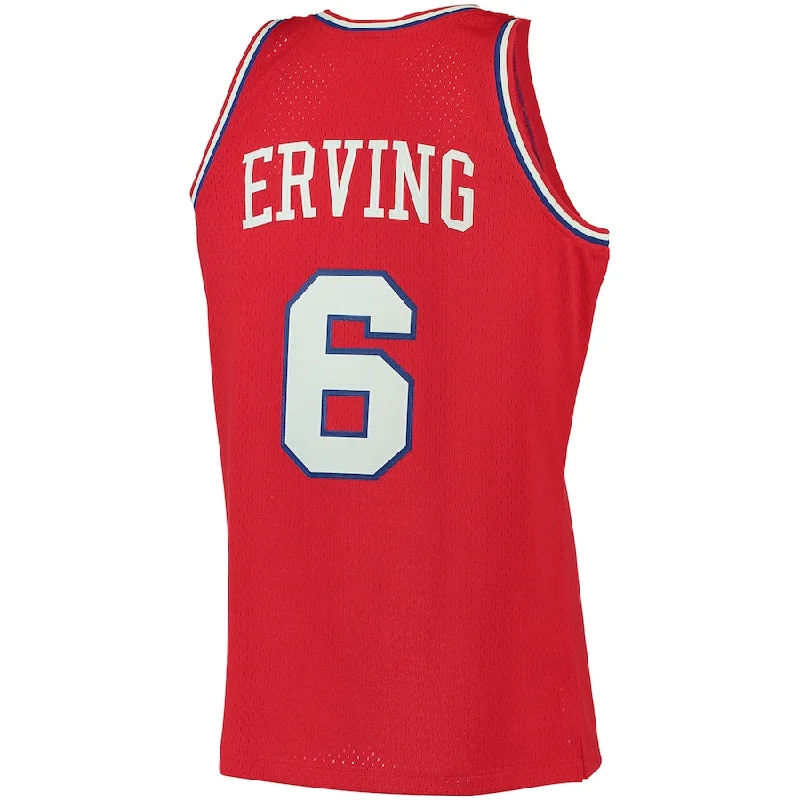 Basketball Jerseys with Raglan Sleeves for Mobility-PH.76ers #6 Julius Erving Mitchell & Ness Big & Tall Hardwood Classics Jersey Red Stitched American Basketball Jersey