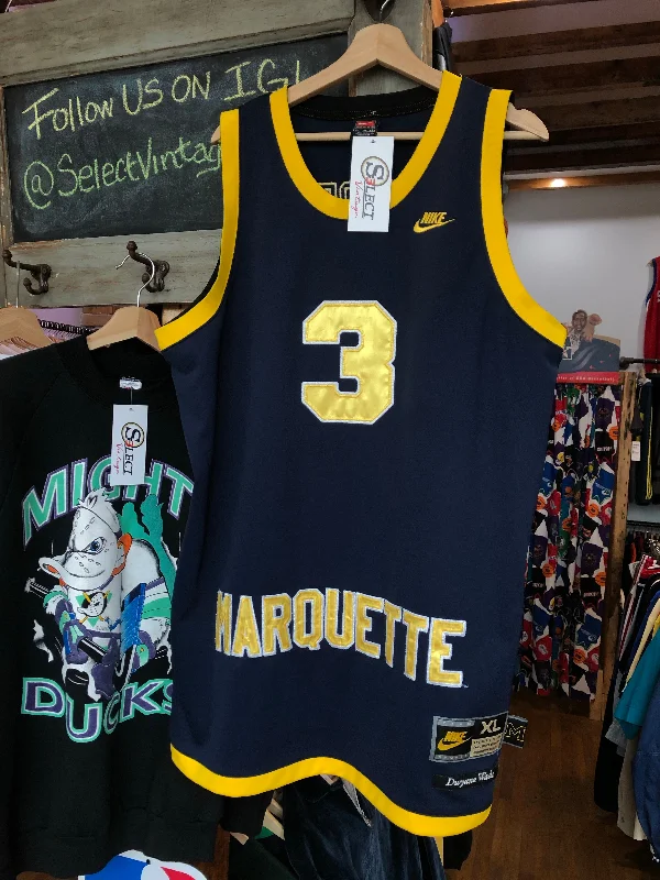 Basketball Jerseys with Vintage Style for Old-School Look-Vintage Nike Marquette Dwayne Wade College Jersey XL