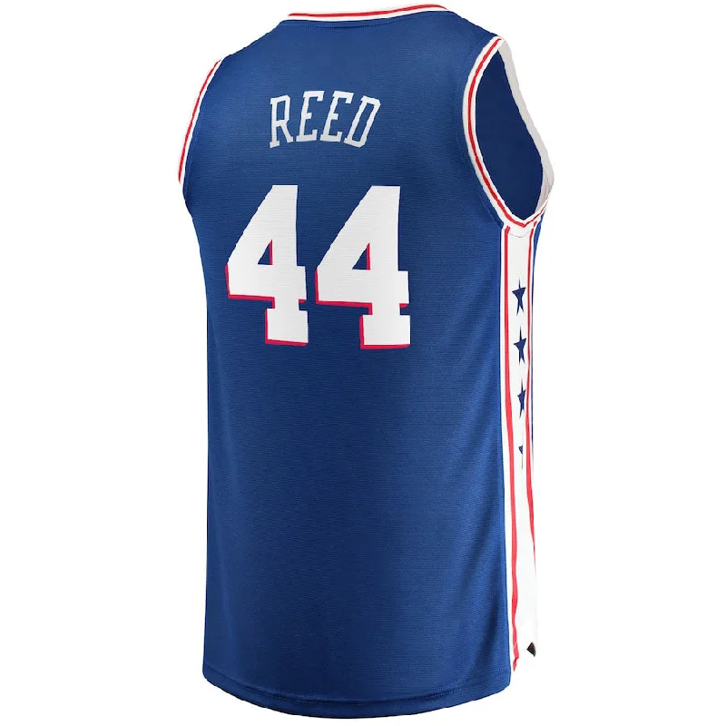 Basketball Jerseys with Full Button Front for Classic Look-PH.76ers #44 Paul Reed Fanatics Branded 2021-22 Fast Break Replica Jersey Icon Edition Royal Stitched American Basketball Jersey