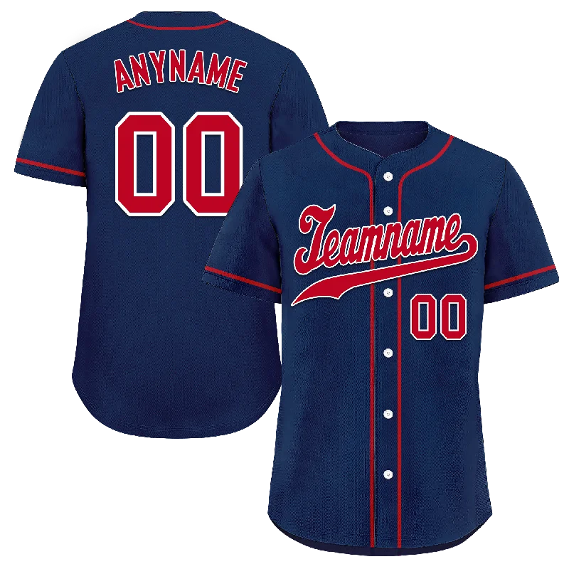 Baseball Jerseys for Kids with Adjustable Fit-Custom Blue Classic Style Red Personalized Authentic Baseball Jersey BSBJ01-bd0faca