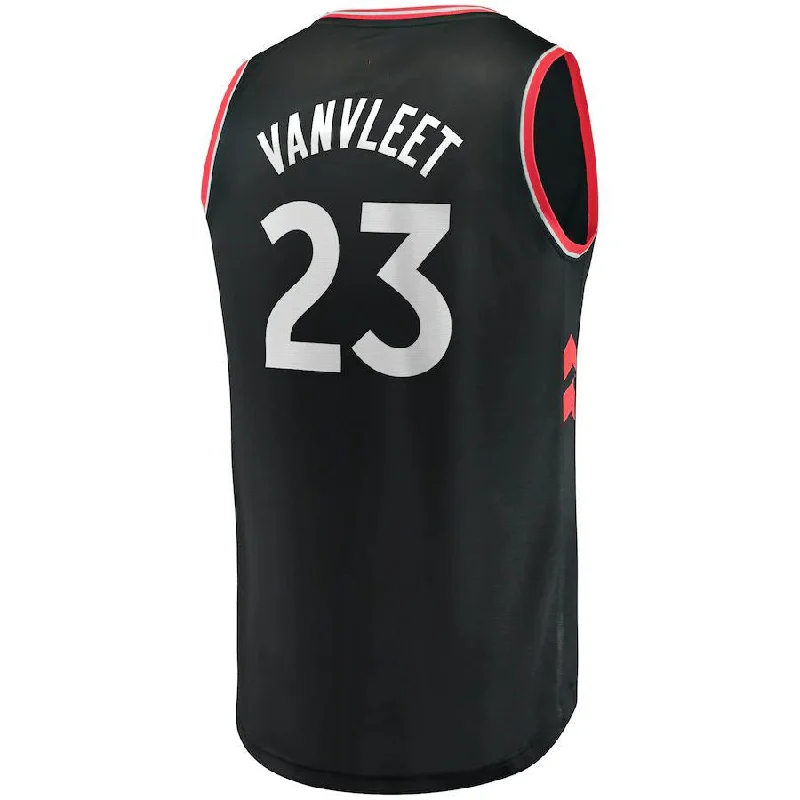 Basketball Jerseys with Sublimated Design for Unique Patterns-T.Raptors #23 Fred VanVleet Fanatics Branded Fast Break Replica Player Jersey Black Statement Edition Stitched American Basketball Jersey