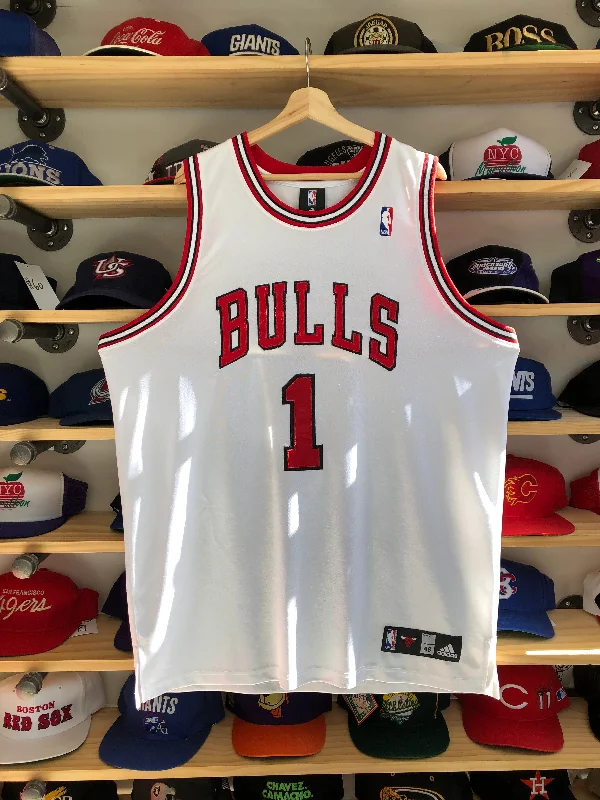 Basketball Jerseys with Breathable Mesh Panels for Ventilation-Adidas Chicago Bulls Derrick Rose Authentic Jersey Size 48/XL