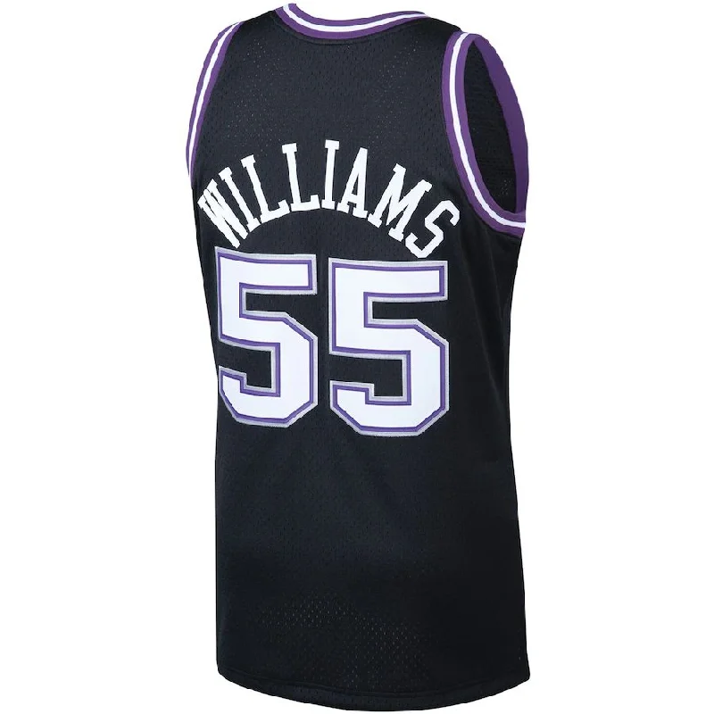 Basketball Jerseys with Extended Back for Comfort and Fit-S.Kings #55 Jason Williams Mitchell & Ness 2000-01 Hardwood Classics Swingman Player Jersey Black Stitched American Basketball Jersey