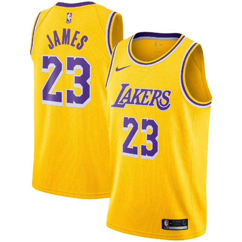 Basketball Jerseys with Mesh Inserts for Extra Ventilation-Lebron James Lakers Jersey