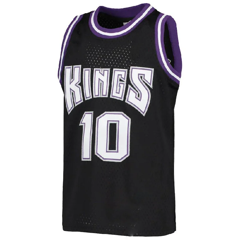 Basketball Jerseys with Lightweight Nylon Fabric for Ultimate Comfort-S.Kings #10 Mike Bibby Mitchell & Ness 2001-02 Hardwood Classics Swingman Jersey Black Stitched American Basketball Jersey