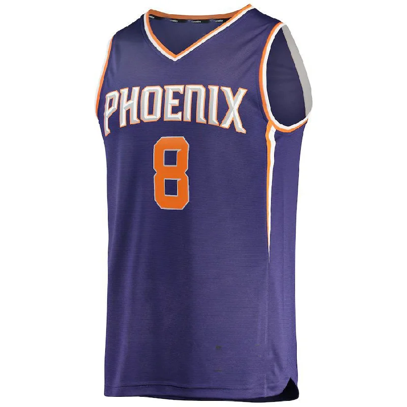 Basketball Jerseys with Custom Colors for Team Branding-P.Suns #8 Frank Kaminsky III Fanatics Branded  Fast Break Player Jersey Icon Edition Purple Stitched American Basketball Jersey