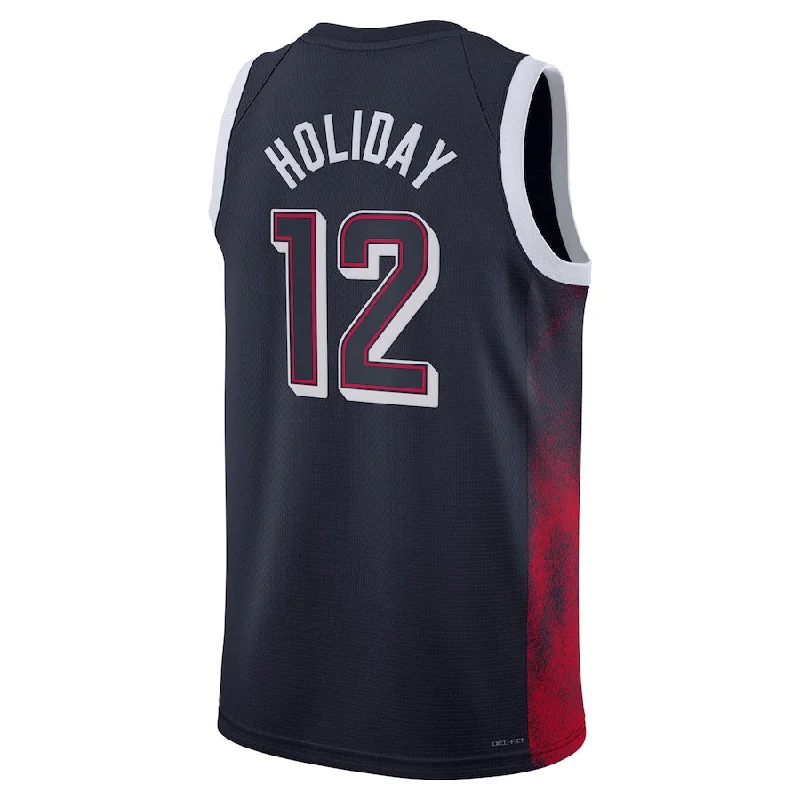 Professional Basketball Jerseys for Competitive Players-USA Basketball #12 Jrue Holiday Unisex 2024 Swingman Player Jersey - Navy American Basketball Jersey