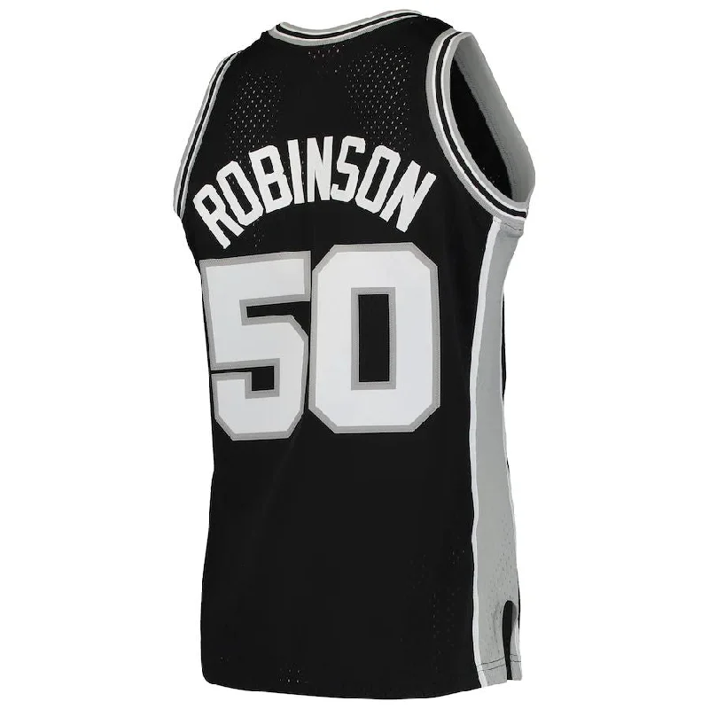 Basketball Jerseys with Soft Lining for Comfort During Play-S.Antonio Spurs #50 David Robinson Mitchell & Ness Hardwood Classics 1998-99 Swingman Jersey Black Stitched American Basketball Jersey