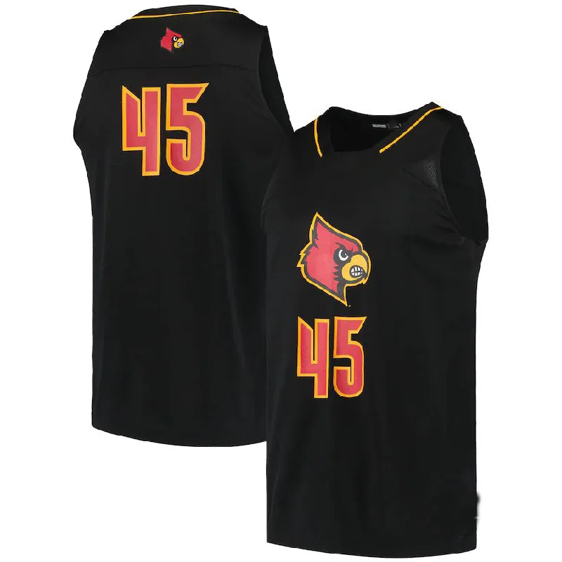 Basketball Jerseys with Contrast Collar for Stylish Touch-#45 L.Cardinals Swingman Alternate Jersey  Black Basketball Jersey Stitched American College Jerseys