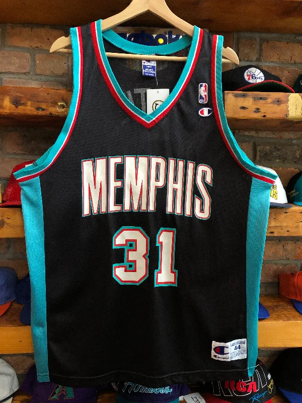 Youth Basketball Jerseys with Elastic Sleeves for Secure Fit-Vintage Champion Memphis Grizzlies Shane Battier Jersey Size 44 Large