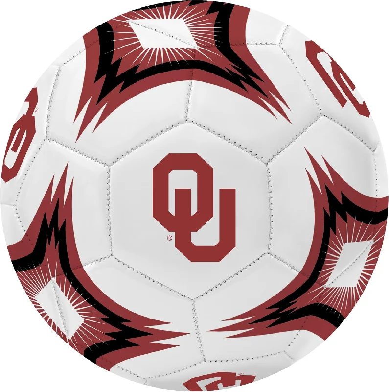 Foam Soccer Balls for Safety in Youth Leagues-Oklahoma University Kaleidoscope Regulation Size 5" College Soccer Ball