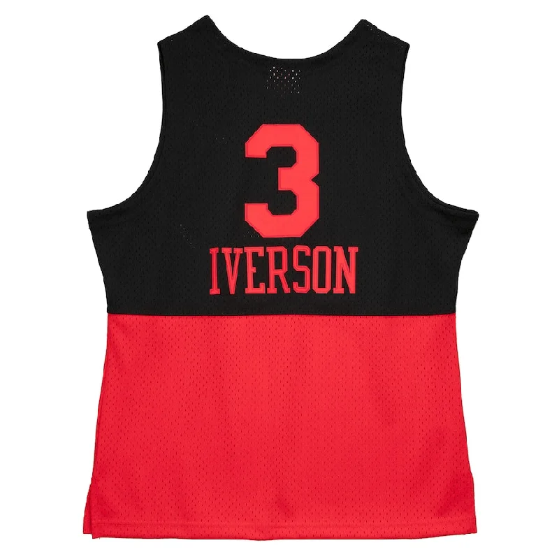 Basketball Jerseys with Extended Back for Comfort and Fit-PH.76ers #3 Allen Iverson Mitchell & Ness 2003-2004 Hardwood Classics Reload 2.0 Swingman Jersey Black Stitched American Basketball Jersey