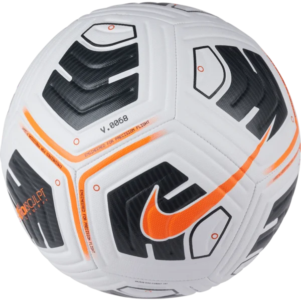 Heavy Duty Soccer Balls for High-Impact Training-Nike Academy Team Soccer Ball White/Black/Orange