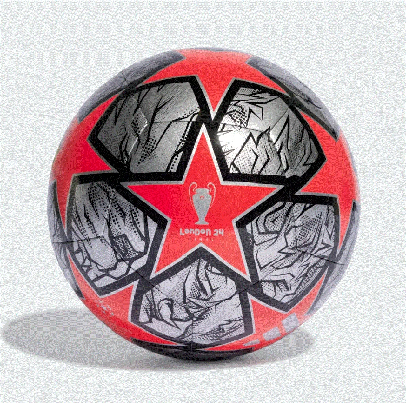 High-Compression Soccer Balls for Consistent Bounce-adidas UCL Club 23/24 Knockout Soccer Ball- Silver/Red