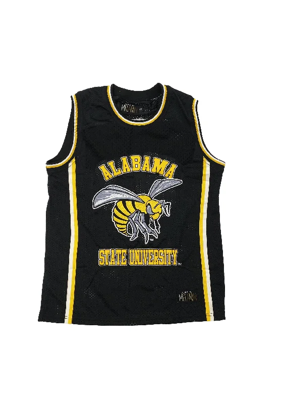 Basketball Jerseys with Contrast Collar for Stylish Touch-ALABAMA STATE BASKETBALL JERSEY