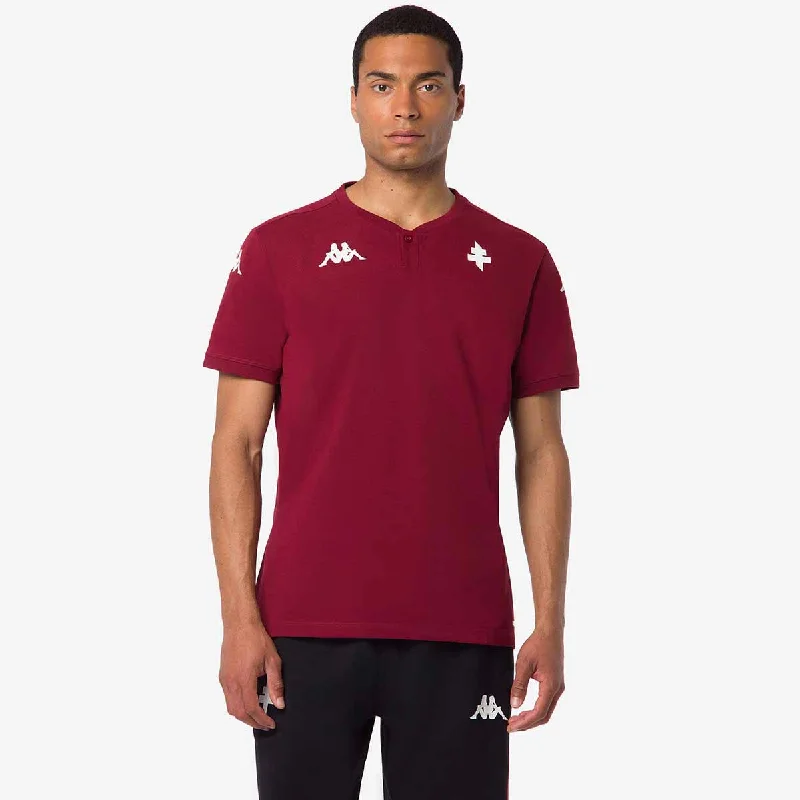 Long-Sleeve Golf Polo Shirts for Cooler Weather-Polo Angata 8 FC Metz 24/25 Grenat Homme