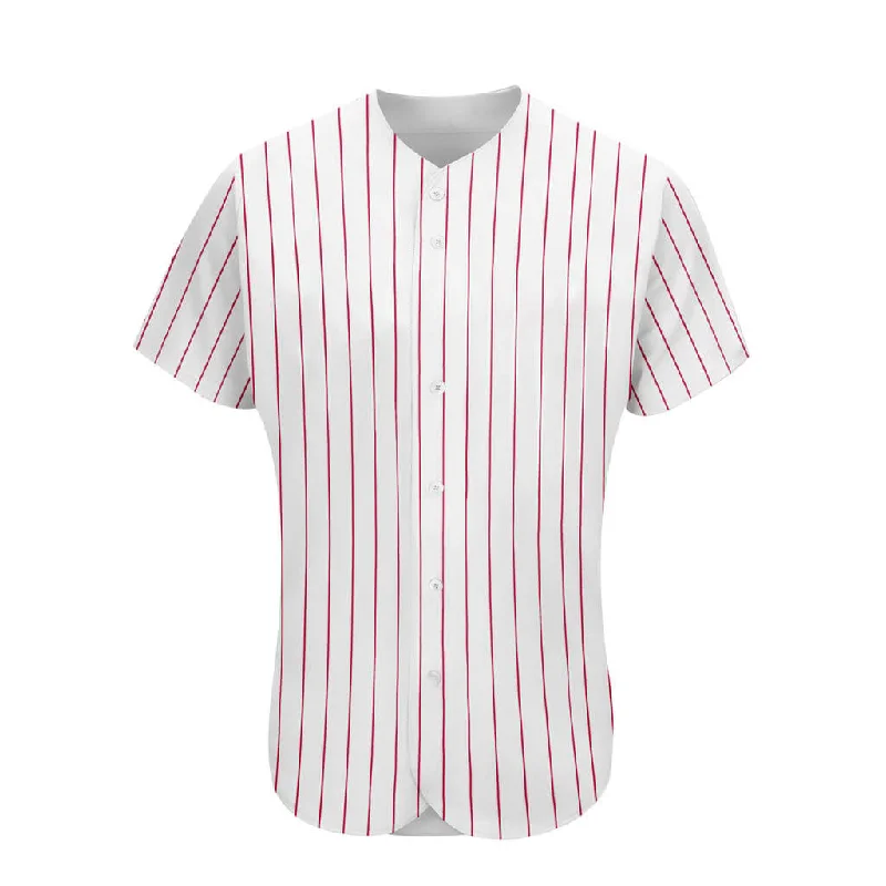 Baseball Jerseys with Mesh Back for Extra Cooling-Custom Women's Pinstripe Baseball Jersey